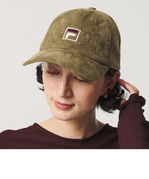 【別注】＜FILA＞スエードライク ロゴ キャップ