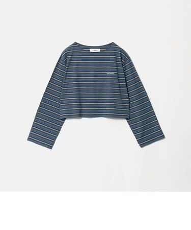 ＜NICE WEATHER＞マルチボーダー ショートロングスリーブ Tシャツ