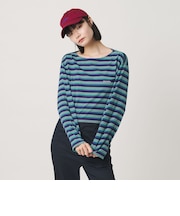 ＜NICE WEATHER＞マルチボーダー ショートロングスリーブ Tシャツ