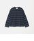 コットンポリエステル ボーダー ロングスリーブTシャツ