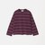 コットンポリエステル ボーダー ロングスリーブTシャツ