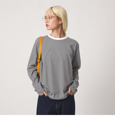 ソリッド&ボーダー ロングスリーブ Tシャツ