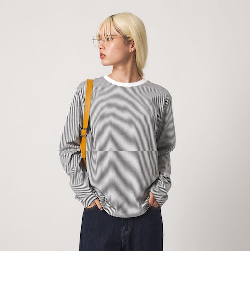 ソリッド&ボーダー ロングスリーブ Tシャツ
