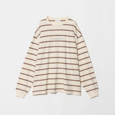 <Samplee>ボーダー ロングスリーブ Tシャツ