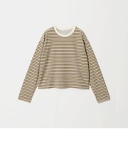 ベロアボーダー ロングスリーブ Tシャツ