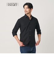 【WEB限定 WARDROBE SMART】コットン ワイドカラー スキッパー シャツ
