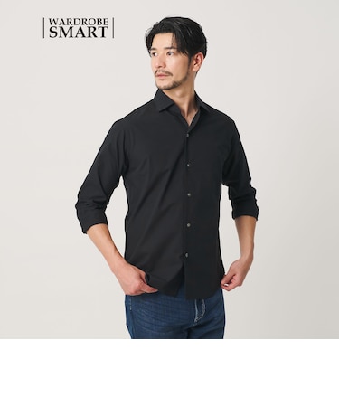 【WEB限定 WARDROBE SMART】コットン ワイドカラー スキッパー シャツ