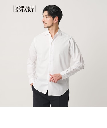 【WEB限定 WARDROBE SMART】コットン ワイドカラー スキッパー シャツ