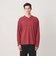 ウォッシュド ボーダー Vネック ロングスリーブ Tシャツ