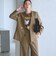【WEB限定 Wardrobe DAILY MINIMAL】メランジ ダブルノーカラージャケット ウォッシャブル