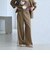 【WEB限定 Wardrobe DAILY MINIMAL】メランジ ステッチワイドパンツ ウォッシャブル