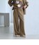【WEB限定 Wardrobe DAILY MINIMAL】メランジ ステッチワイドパンツ ウォッシャブル