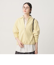【WEB限定 Wardrobe DAILY MINIMAL】ダンボールジャージー ハーフジッププルオーバー