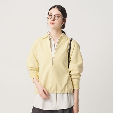 【WEB限定 Wardrobe DAILY MINIMAL】ダンボールジャージー ハーフジッププルオーバー