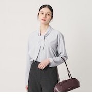 【WEB限定 Wardrobe DAILY MINIMAL】スカーフ ボウタイブラウス ウォッシャブル