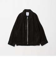 <LAYAS>レザーライク ジップ ブルゾン