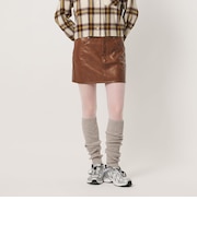<NICE WEATHER>フェイクレザー ミニスカート