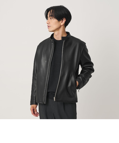 BEAUTY&YOUTH byシープ　シングルライダースジャケットL 新品未使用 シープ レザー シングル ライダース ジャケット｜ビューティー＆ユース