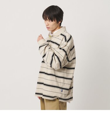 <NICE WEATHER>ボーダー ロングスリーブ ポロシャツ