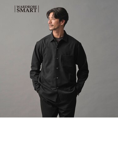 【WEB限定 WARDROBE SMART】ウールライク シャツ