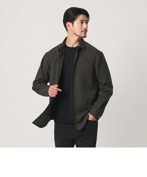 【WEB限定 WARDROBE SMART】ウールライク シャツ