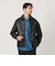 【WEB限定 WARDROBE SMART】レザーライク ジップ ブルゾン
