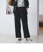 【WEB限定 Wardrobe DAILY MINIMAL】ジャージー タックカーブパンツ ウォッシャブル