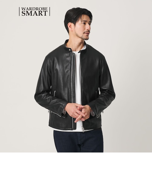 WEB限定 WARDROBE SMART シープ シングルライダースジャケット WEB限定 WARDROBE SMART】 シープ シングル ライダースジャケット