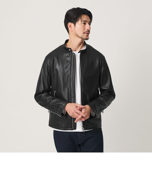 【WEB限定 WARDROBE SMART】 シープ シングル ライダースジャケット