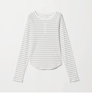 【別注】<Healthknit>ボーダー ヘンリーネック プルオーバー