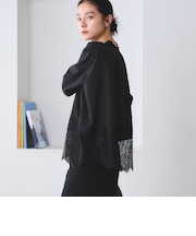 【WEB限定 Wardrobe DAILY MINIMAL】ヘムレース ブラウス ウォッシャブル