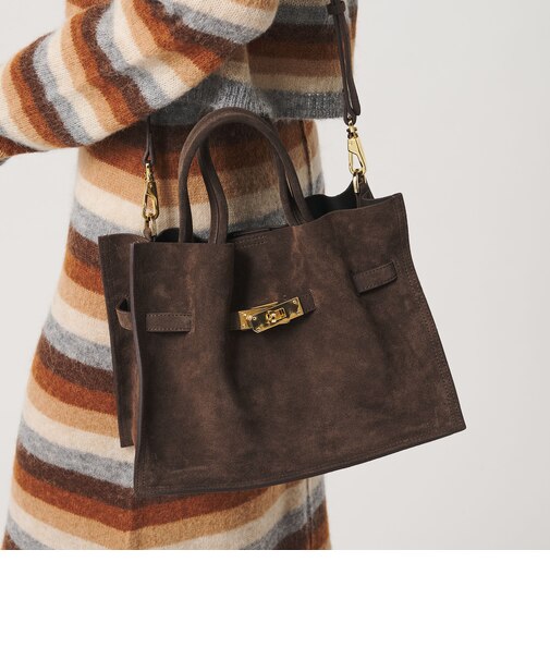 【WEB限定】<VIOLAd’ORO>TRERO スエード トートバッグ M