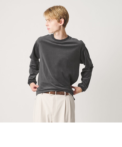 <LACOSTE for BEAUTY&YOUTH> ベロア ロングスリーブ Tシャツ
