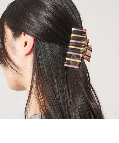 ストライプ ヘアクリップ