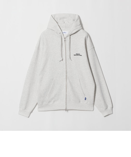 <NICE WEATHER>ロゴ ジップフーディ