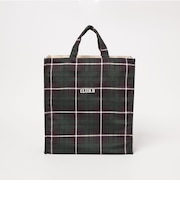 ＜beej＞タータンチェック ボックス トートバッグ