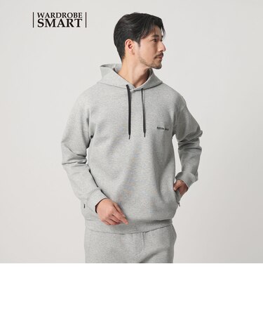 【WEB限定 WARDROBE SMART】ダブルニット ロゴ スウェットフーディ/セットアップ対応 【抗菌・防臭】