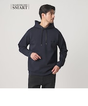 【WEB限定 WARDROBE SMART】ダブルニット ロゴ スウェットフーディ/セットアップ対応 【抗菌・防臭】