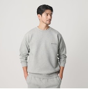 【WEB限定 WARDROBE SMART】ダブルニット ロゴ クルーネック スウェット/セットアップ対応【抗菌・防臭】