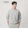 【WEB限定 WARDROBE SMART】ダブルニット ロゴ クルーネック スウェット/セットアップ対応【抗菌・防臭】