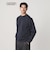 【WEB限定 WARDROBE SMART】ダブルニット ロゴ クルーネック スウェット/セットアップ対応【抗菌・防臭】