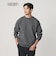 【WEB限定 WARDROBE SMART】ダブルニット ロゴ クルーネック スウェット/セットアップ対応【抗菌・防臭】