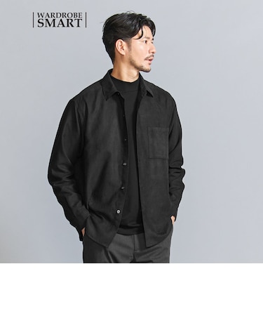 【WEB限定 WARDROBE SMART】スエードライク シャツ