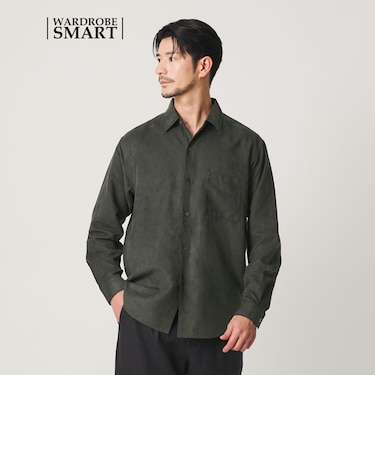 【WEB限定 WARDROBE SMART】スエードライク シャツ