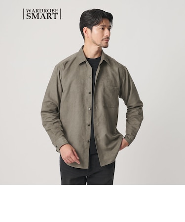【WEB限定 WARDROBE SMART】スエードライク シャツ