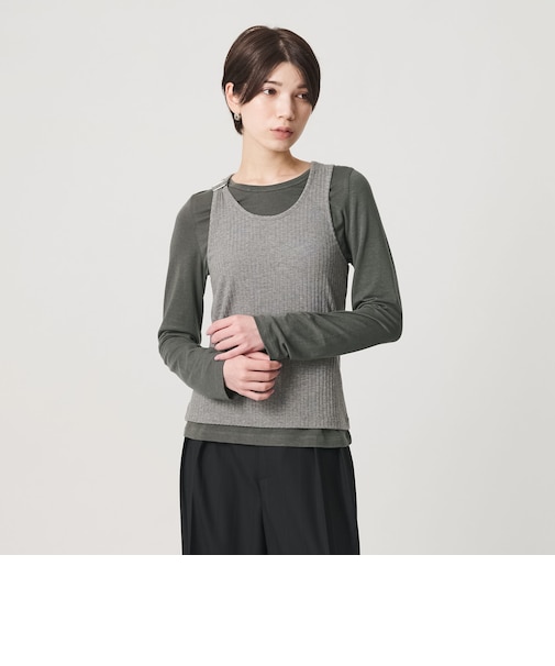 【WEB限定】タンクトップ レイヤード カットソー