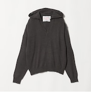 【別注】<LOGAN knitting mills>Vネック ニット フーディ