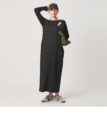 【WEB限定】リブ ロングスリーブ カットソーワンピース