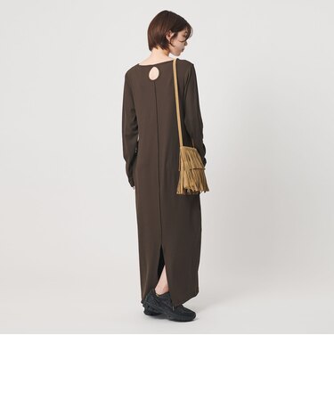 【WEB限定】リブ ロングスリーブ カットソーワンピース