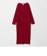 【WEB限定】リブ ロングスリーブ カットソーワンピース